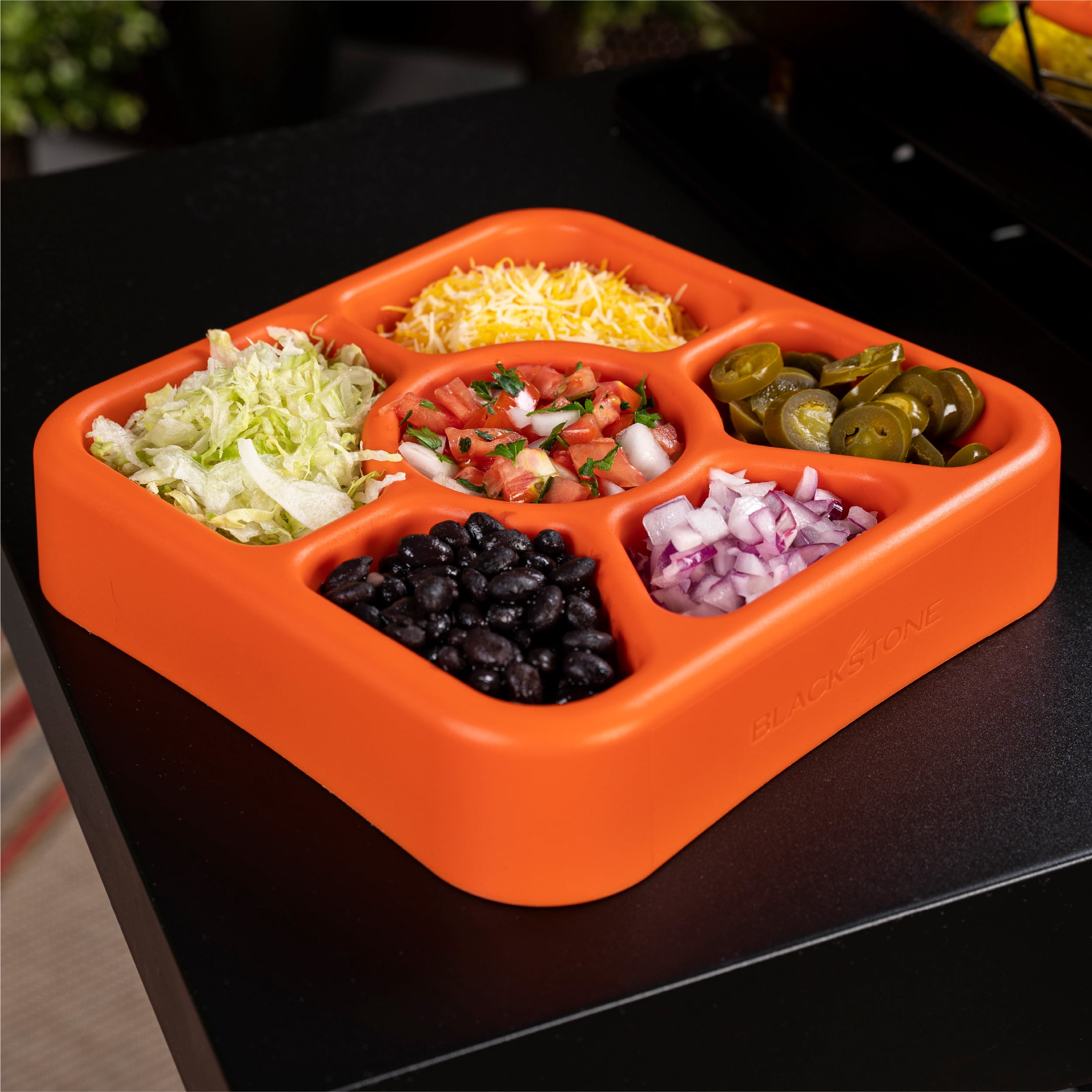 Blackstone Griddle Essentials Taco Kit with Tortilla Warmer and Trivet, Racks, and Toppings Tray, 5-Piece