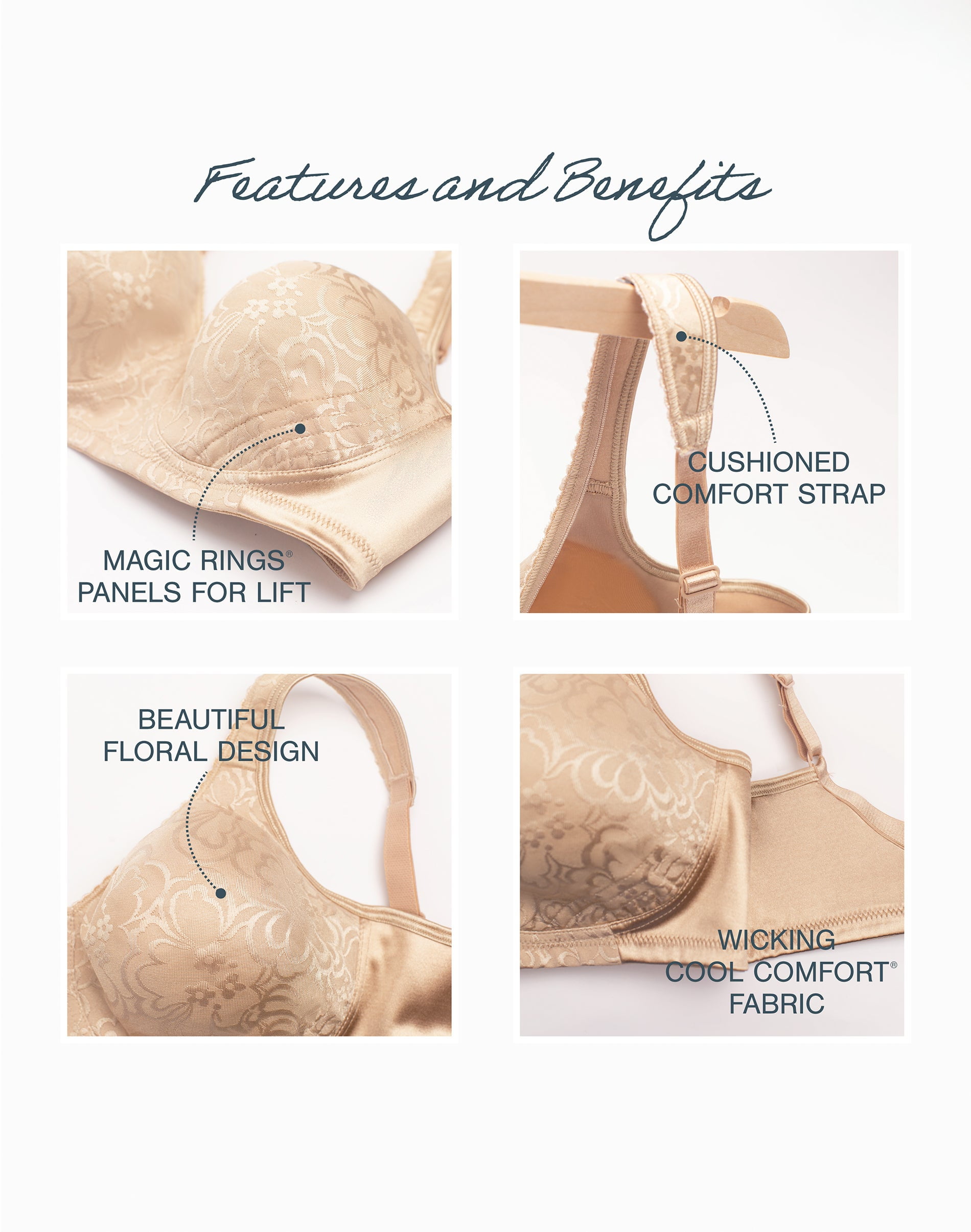 Playtex 18 Hour Ultimate Lift & Support Wireless Bra, 2-Pack Nude/Black 38DDD Women's