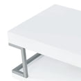 thumbnail image 4 of High Gloss Contemporary Coffee Table with Bottom Shelf White and Silver - Saltoro Sherpi, 4 of 5
