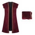 thumbnail image 4 of FASHOFT Adult Renaissance Pirate Halloween Long Embroidered Vest Cosplay Outfit Stage Performance Theme Party Fancy Dress Up Halloween S, 4 of 9