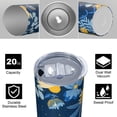 thumbnail image 4 of Floral 20 Oz Stainless Steel Skinny Tumbler – Vacuum Insulated Slim Travel Cup with Lid & Stainless Steel Straw, 360° Full Wrap Printed Tumbler for Home, Office & Outdoor Use, Flowers, 4 of 6