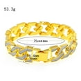 thumbnail image 2 of Fiudx Ofertas y liquidaciones Pulsera de cadena para hombre, pulsera de cadena de eslabones de acero inoxidable, pulsera de moda de hip hop para hombre, 2 of 2