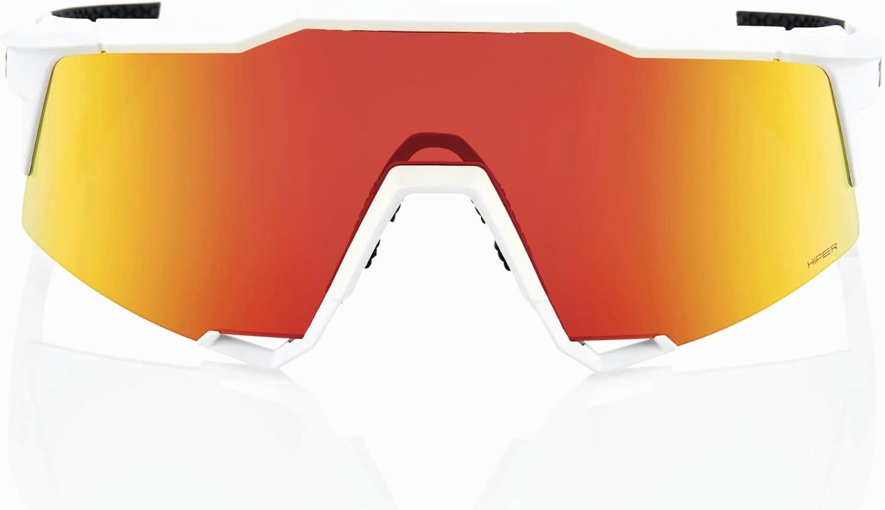 100 Percent Speedcraft Soft Tact Off White Sunglass with HiPER Red