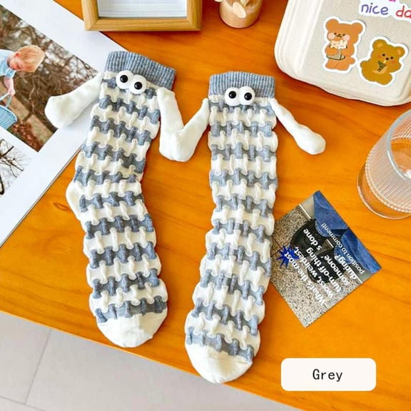 Cute Magnetic Socks Cartoon Funny Iron Stone Handle Middle Tube Personalized Couple Socks Student Socks