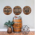 Vineyard Wine Wine Sign Large Oak Whiskey Barrel Wood Wall Decor