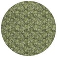 thumbnail image 2 of Addison Rugs Chantille Indoor/Outdoor Transitional Floral Olive Washable Round Rug, 8' x 8', 2 of 6