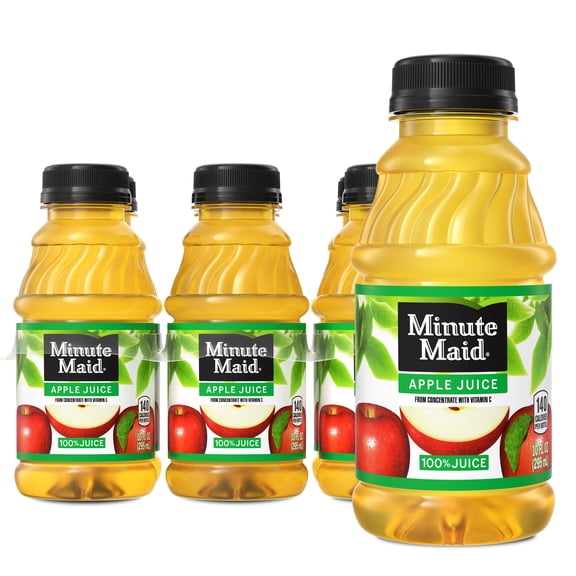 Minute Maid Apple Juice Bottles, 10 fl oz, 6 Pack