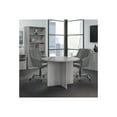 thumbnail image 4 of 42W Round Conference Table with Wood Base in Platinum Gray - Engineered Wood, 4 of 7