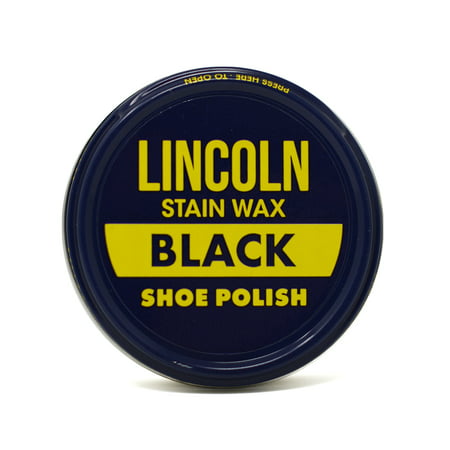 Lincoln Stain Wax Shoe Polish 2 1/8 oz - Black (Best Black Boot Polish)