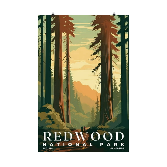 ELNEIT - Redwood National Park Poster, Unframed Matte Paper, S05