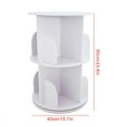 thumbnail image 2 of Classic White 2-tier Rotating Bookshelf 360° Rotatable for Various Home And Office Decoration Styles Bookshelf, 2 of 22