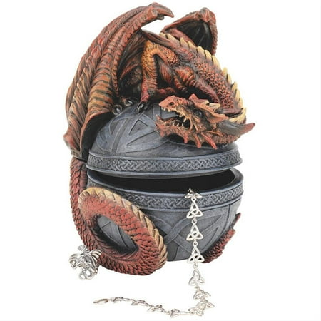 Design Toscano Dragon Protector of the Celtic Orb Sculptural Box