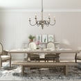 thumbnail image 5 of LNC 6-Light Bronze French Country Wood Chandelier Lighting Fixtures for Dining Room, Off-White, 5 of 12
