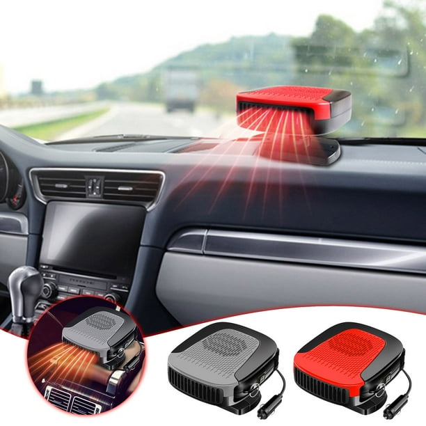 Calefactor y desempañador de coche de 12V - Ventilador 2 en 1 caliente y frío con calefacción rápida, descongela el parabrisas de coches, camiones y SUVs