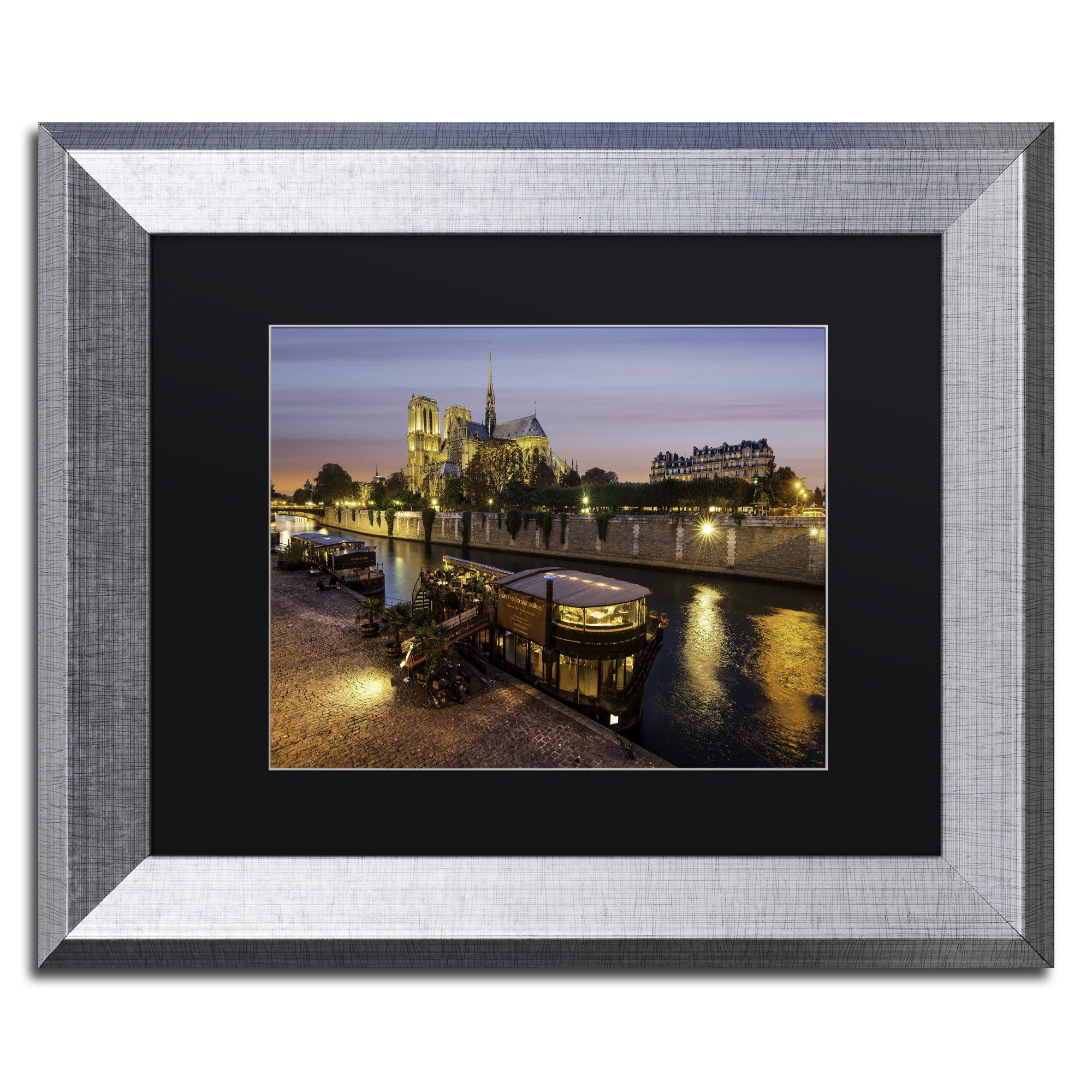 Trademark Fine Art Notre Dame De Paris In Colors Canvas Art By Mathieu Rivrin Black Matte Silver Frame Walmart Com Walmart Com