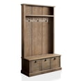 thumbnail image 1 of Bowery Hill Rustic Wood Hallway Cabinet in Weathered Gray Finish, 1 of 5