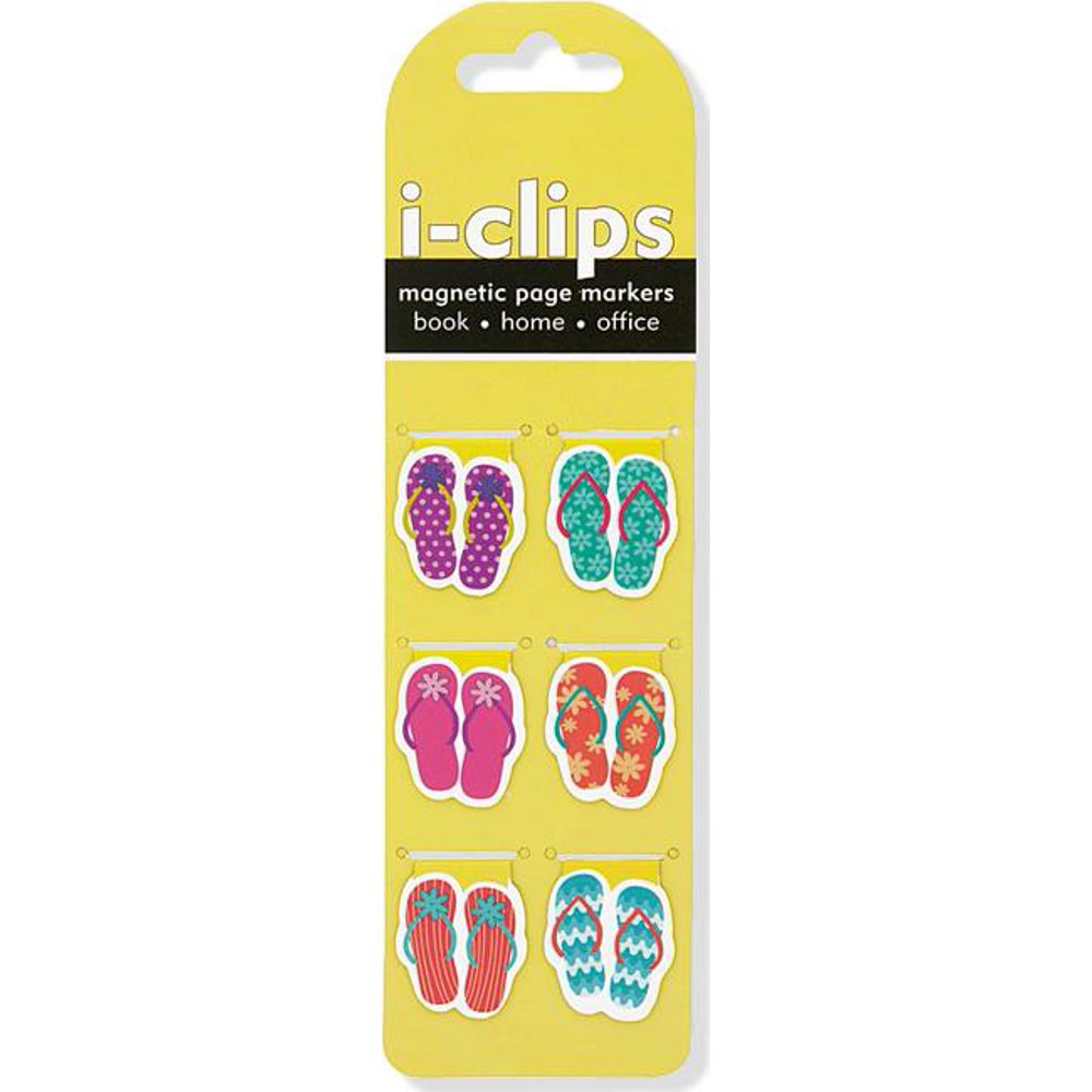 Flip Flop IClips Page Markers (Set of 6 Bookmarks