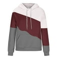thumbnail image 6 of Fashion Hoodies for Women Pullover Plus Size Casual Solid Color-Matching Long-Sleeved Pocket Hoodie, 6 of 6