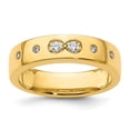 thumbnail image 1 of Diamond2Deal 14k Yellow Gold Infinity Diamond Women's Complete Wedding Band Size- 7, 1 of 1