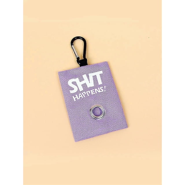 ZHAOCHENG Bolsa para excrementos de mascotas, suministros para mascotas, bolsas de basura de lona, dispensador portátil para desechos de excrementos de perros, color morado