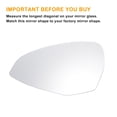 thumbnail image 3 of Unique Bargains 1 Pcs Reemplazo del cristal del espejo retrovisor izquierdo calefaccionado de vidrio blanco para Audi A4 15-23, 3 of 6