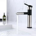 Black Bathroom Sink Faucet, 304 Stainless Steel Single Hole Basin