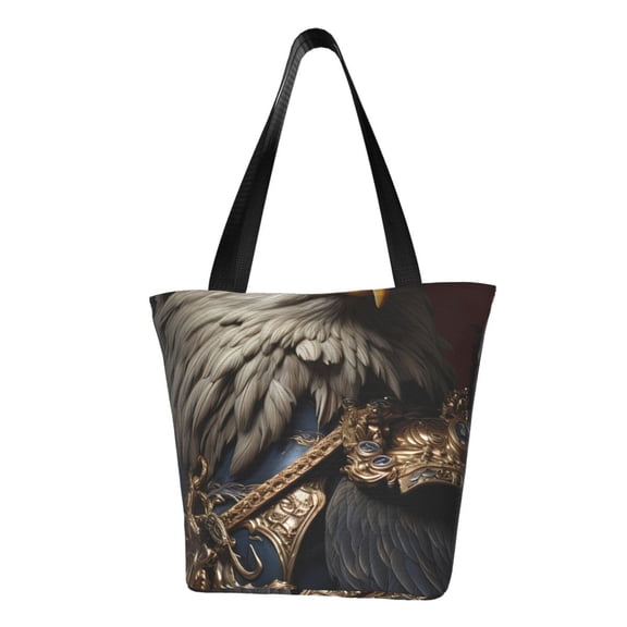 Rocae Noble Style Bald Eagle for Shoulder Bags for Women Tote Bag for Women with Zipper Closure