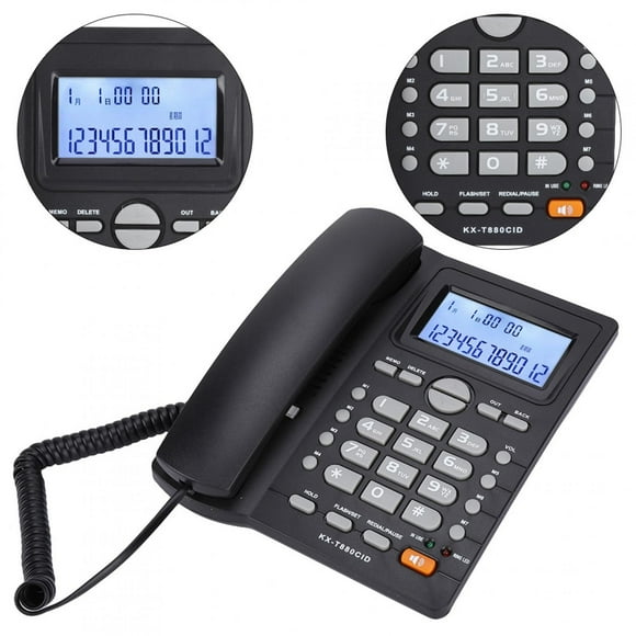 Extension Set Answering Machine Large Buttons Clear Sound Corded Phone With Speakerphone For Telephone Calculator