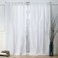 thumbnail image 2 of Nicole Miller Faux Linen Slub Textured Hidden Tab/Rod Pocket Top Light Filtering Curtain Panel Pair, 54"x108", Winter, 2 of 4
