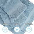 thumbnail image 4 of Superior Rolla Cotton Geometric Soft Hand Towel Set of 6, Blue, 4 of 12