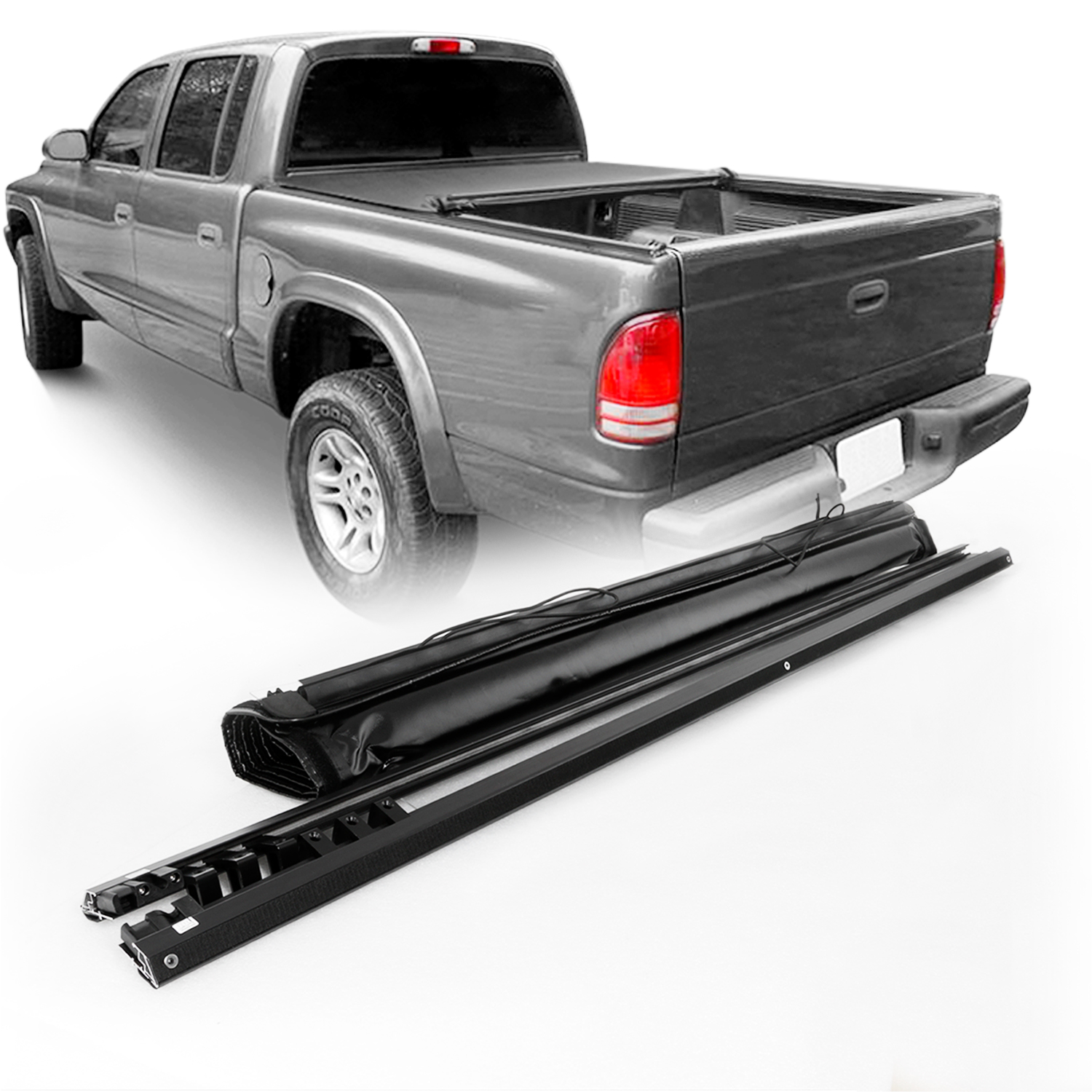 Tonneau Cover For 1997 2004 Dakota Extended Standard Cab 6 5 Ft 78 Soft Roll Up Walmart Com Walmart Com