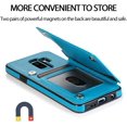 thumbnail image 6 of Design for Samsung Galaxy S9 Plus/S9+ Wallet Case,PU Leather Phone Cases with Screen Protector Card Holder,Stand Flip Shockproof Flip Protective Cover for Glaxay S9+ 9S 9+ Men 6.2 inch Blue, 6 of 11