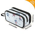 thumbnail image 4 of FORMRS Pencil Case with 3 Compartments Zipper Pouch, Elementary School Level and up, Hockey Action Zone, 4 of 8