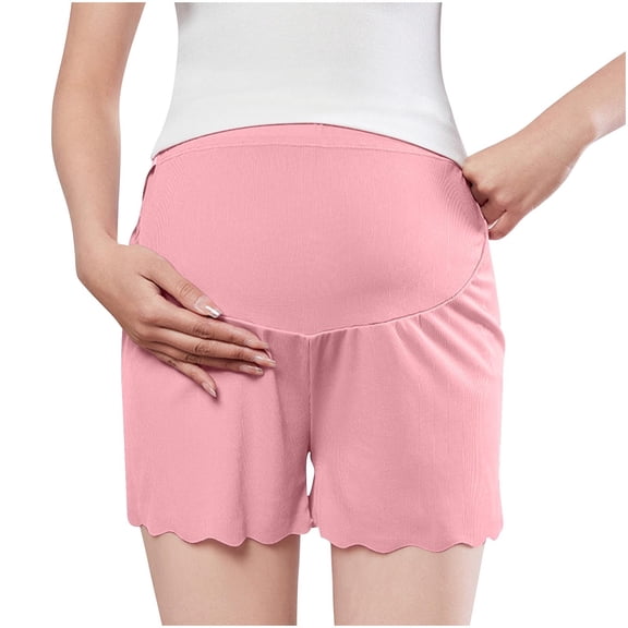 Diufon Maternity Shorts Over The Belly Biker Workout Yoga Athletic Pregnancy Short Pants Lounge Pajama