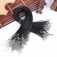 thumbnail image 2 of 30Pcs Necklace String Rope with Clasp, 18” Black Waxed Braided Leather Necklace Cord for Charms Pendants, Bracelets, DIY Jewelry Making Beading, 2 of 10