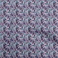thumbnail image 1 of oneOone Georgette Viscose Bluish Violet Fabric Florals Quilting Supplies Print Sewing Fabric By The Yard 42 Inch Wide, 1 of 4