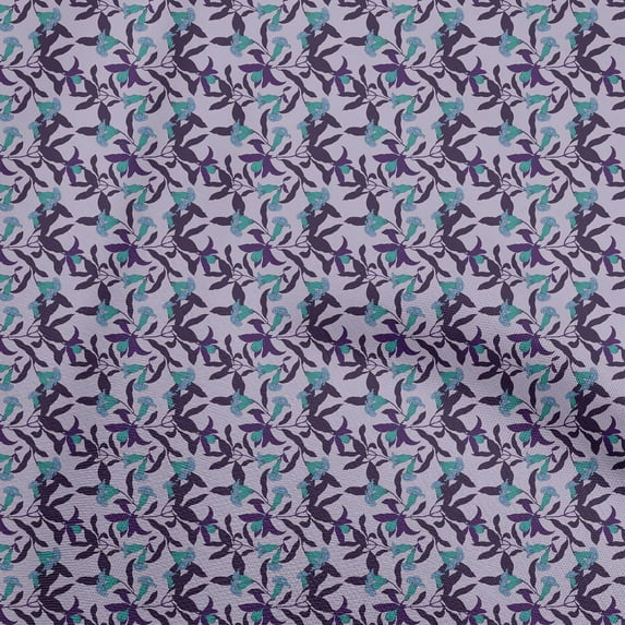 oneOone Georgette Viscose Bluish Violet Fabric Florals Quilting Supplies Print Sewing Fabric By The Yard 42 Inch Wide