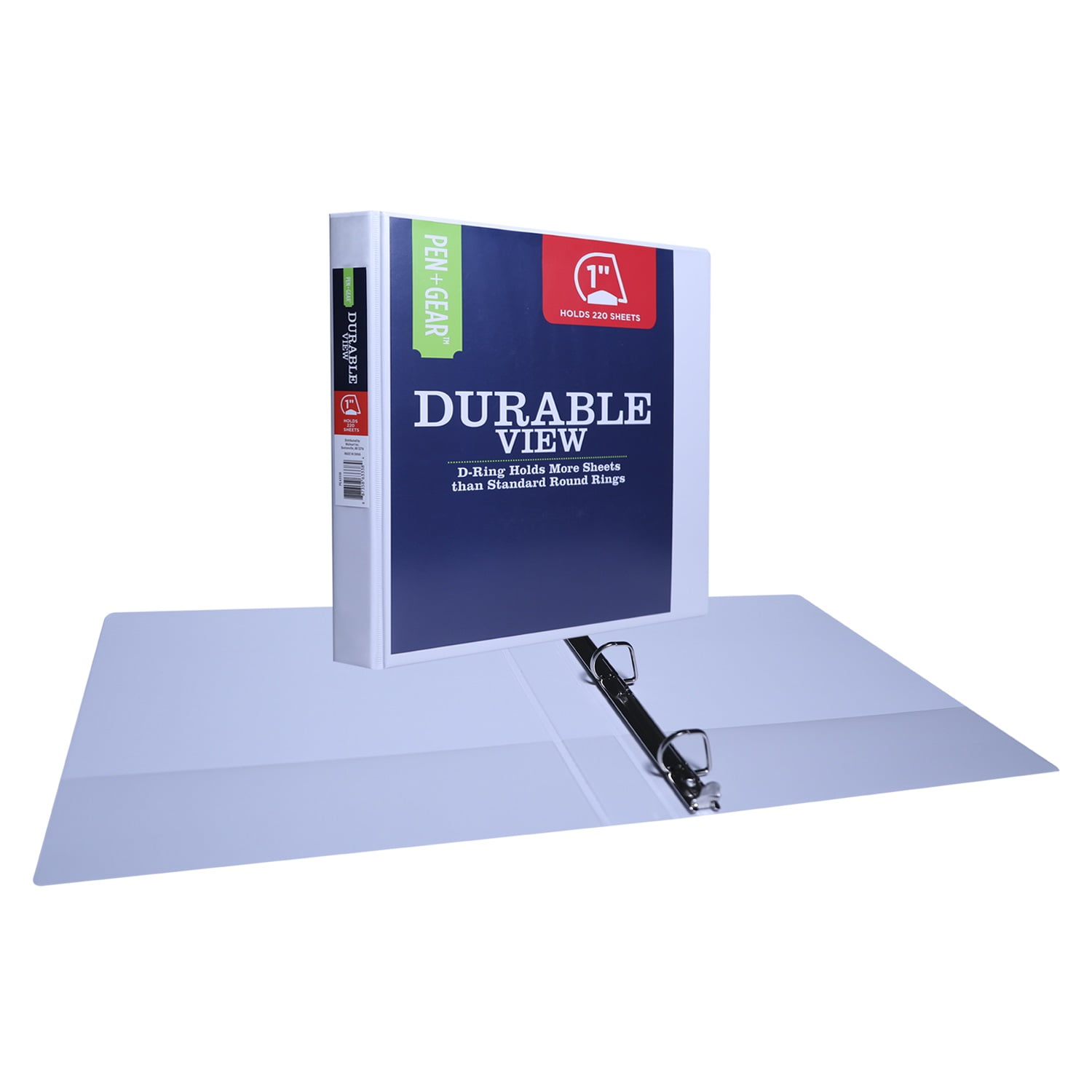 Pen + Gear 1inch Durable View Binder, D Rings, White