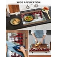 thumbnail image 5 of Large Induction Cooktop Protector Mat Christmas Snowman Stove Top Covers for Electric Stove, Xmas Winter Red Black Plaid Wooden Decorative Stove Burner Cover Mats, Glass Top Stove Cover, 5 of 7