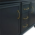 thumbnail image 3 of 49 in. Double Wooden Vanity Dark Gray with Black Galaxy Rectangle Sink, 3 of 12