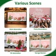 thumbnail image 5 of Fsddascl 6 x 13 Ft Christmas Garage Door Cover, Pink Christmas Large Garage Door Banner, Xmas Snowman Santa Elk Snowflake Tree Hanging Garage Mural Background for Indoor Outdoor Xmas Party Supplies, 5 of 9