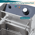 thumbnail image 4 of GloryStar Restaurant-Grade Deep Fryer, Stainless Steel Electric Model with Basket, Lid, and Overheat Safety Feature, 4 of 7