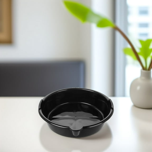 PTOOTP Black Plastic Oil Collection Pan for Projects Prevent Oil Spills 1 Piece