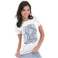 thumbnail image 3 of Hefty Smurf Cartoon Tribal Tattoo Women's T Shirt Ladies Tee Brisco Brands S, 3 of 5