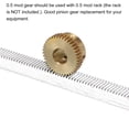 thumbnail image 5 of Uxcell 0.5 Mod 35T 8mm Bore 18mm Outer Dia Brass Motor Rack Pinion Gear with Screws, 5 of 6