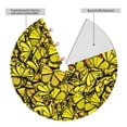 thumbnail image 2 of Yiaed Yellow Butterflies Print Christmas Tree Skirt , Tree SkirtsTree Mat for Christmas Winter Holiday Indoor Decorations-48", 2 of 7