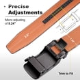 thumbnail image 7 of Maikun Leather Belts for Men Automatic Ratchet Buckle Slide Black Belt Suitable for Waist Size 37"-42", 7 of 7