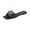 Black, variant on Comfortable Minimalist Slides, Women's Luxury Style Slides, Women's Square Toe Slide Sandals Faux Leather Flat Slip-On Shoes With Gold Buckle Detail for Casual Summer Daily Wear, White 8.5