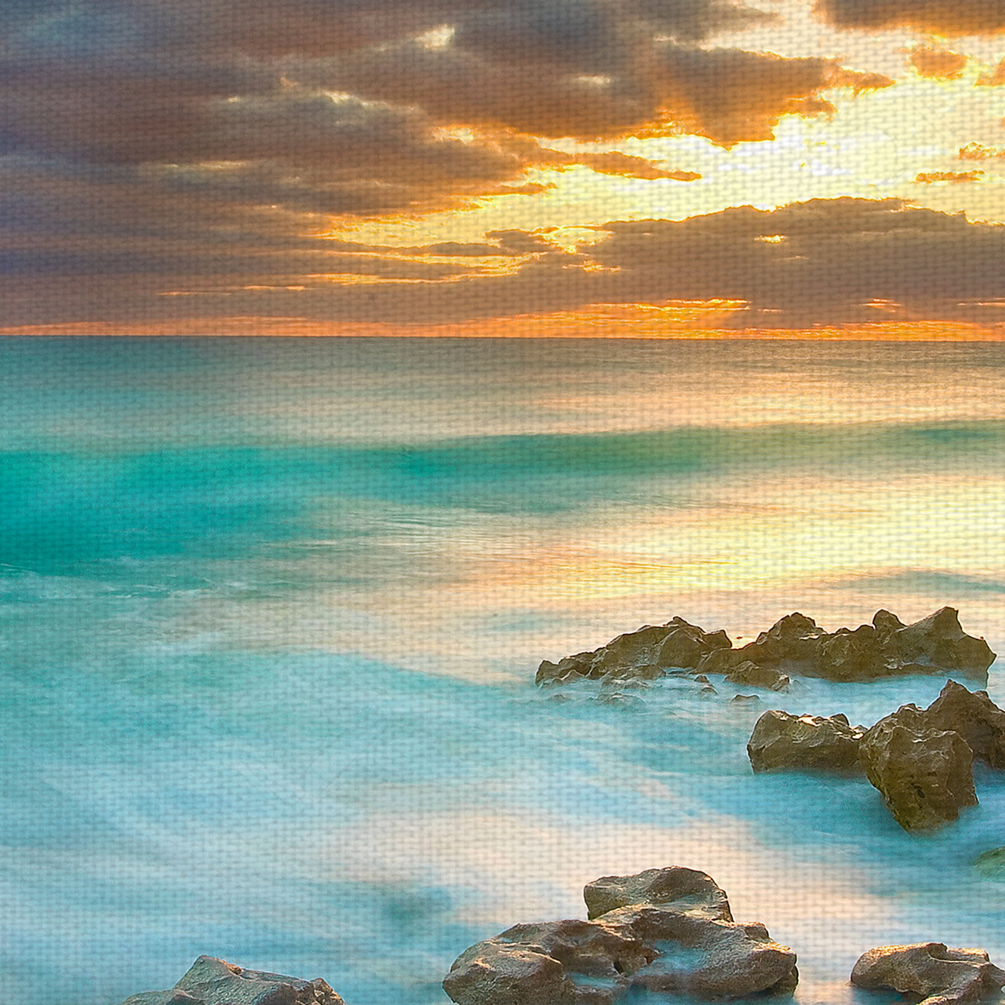 Masterpiece Art Gallery Ocean Sunrise By Patrick Zephyr Canvas Art Print 24" x 36"