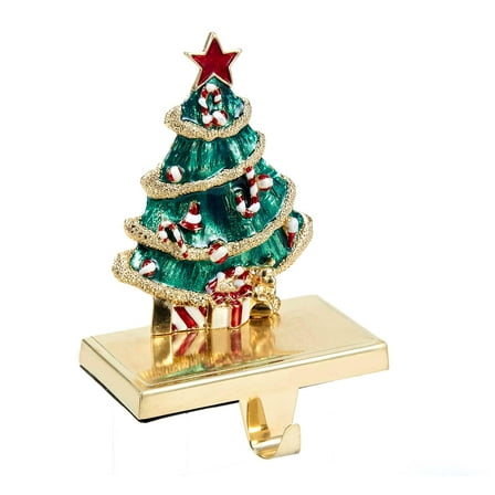 Kurt S. Adler 10.5" Christmas Tree with Candy Canes Christmas Stocking Holder